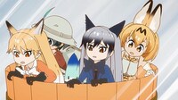 「けものフレンズ」第9話「ゆきやまちほー」場面写真。
