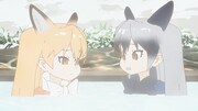 「けものフレンズ」第9話「ゆきやまちほー」場面写真。
