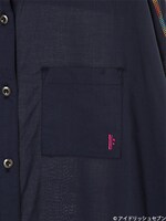 「Re:vale レインボーステッチワークシャツ」百