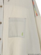 「Re:vale レインボーステッチワークシャツ」千