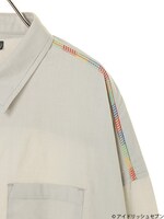 「Re:vale レインボーステッチワークシャツ」千