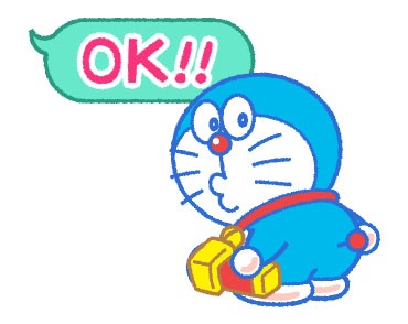 「ドラえもん＆ドラミ うごくスタンプ」サンプル