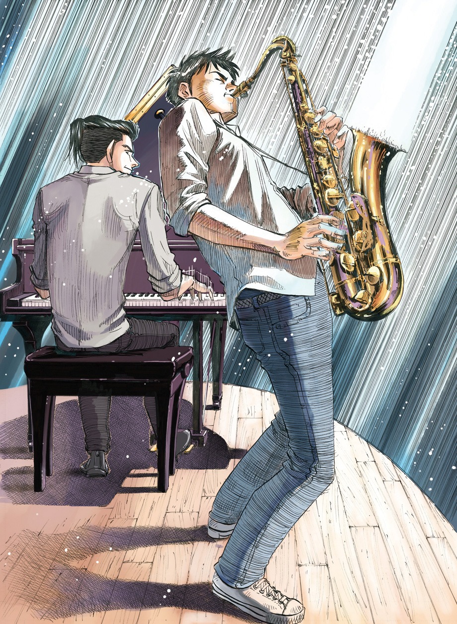 第20回文化庁メディア芸術祭 マンガ部門大賞を受賞した石塚真一「BLUE GIANT」のイラスト。(c)ISHIZUKA Shinichi / SHOGAKUKAN