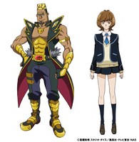 左から鬼塚豪、財前葵の設定画。