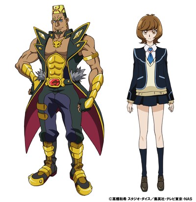 左から鬼塚豪、財前葵の設定画。