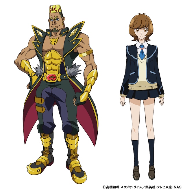 左から鬼塚豪、財前葵の設定画。