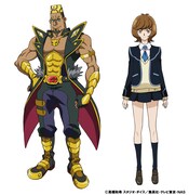 左から鬼塚豪、財前葵の設定画。