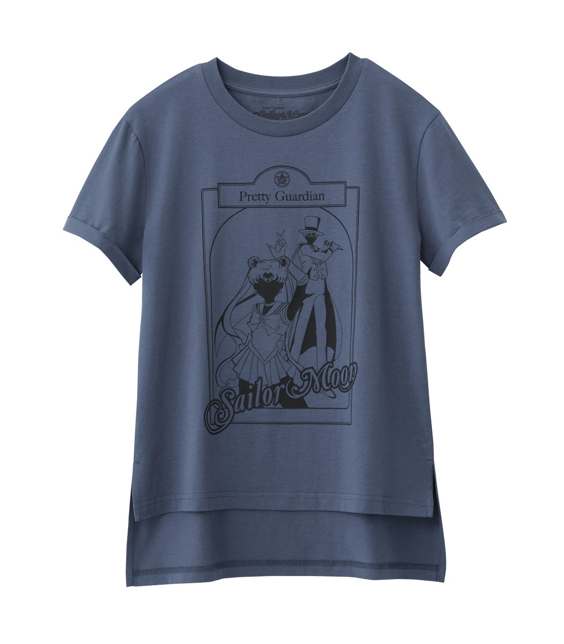 「セーラームーンシルエットイラストプリントTシャツ」