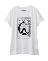 「セーラームーンシルエットイラストプリントTシャツ」