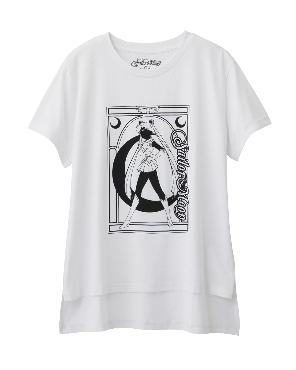 「セーラームーンシルエットイラストプリントTシャツ」