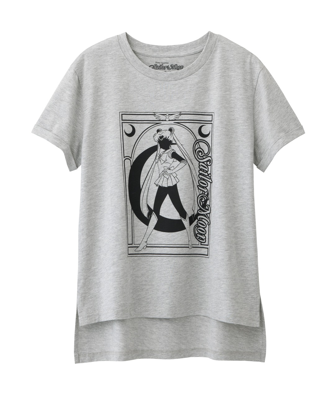 「セーラームーンシルエットイラストプリントTシャツ」