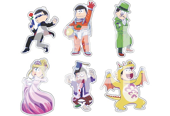 先行上映会での特典となる型抜きステッカー。各部屋別で絵柄が異なる。