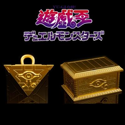 「遊☆戯☆王デュエルモンスターズ」の千年パズルと黄金櫃。