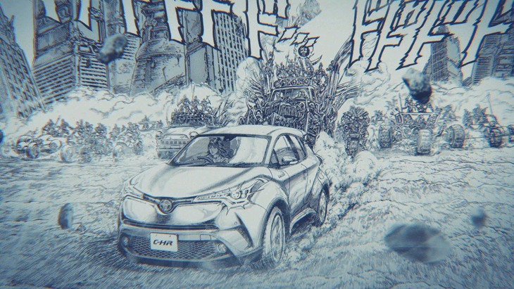 CM「CROSSOVER THE WORLD #3 原哲夫篇」より。