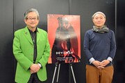 アニメ「DEVILMAN crybaby」トークイベントの様子。左から永井豪、湯浅政明監督。