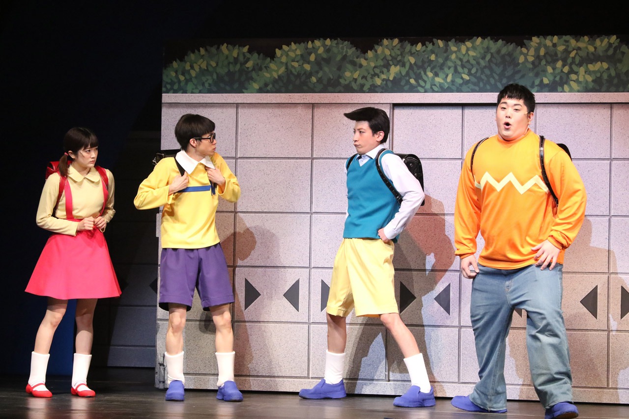 「舞台版ドラえもん『のび太とアニマル惑星（プラネット）』」プレスコールの様子。撮影：田中亜紀