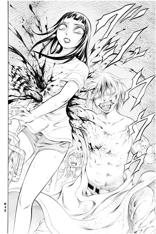 「血まみれスケバンチェーンソー」最終13巻より。