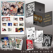 「梶原一騎原作作品『巨人の星』『あしたのジョー』『タイガーマスク』五十周年記念フレーム切手セット」のセット内容。