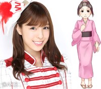 サクちゃん役の小嶋菜月（AKB48）。