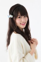 四葉環モデルのバレッタの着用例。