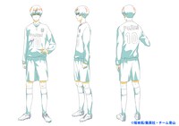 青山の線画（富士美高校ユニフォーム）。