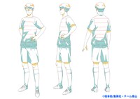 塚本仁の線画（練習着）。