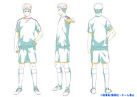 財前かおるの線画（練習着）。