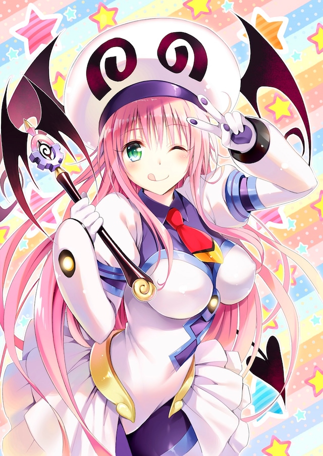 「To LOVEる-とらぶる-」番外編前編の扉ページに使用されたカラーイラスト。(c)矢吹健太朗・長谷見沙貴/集英社