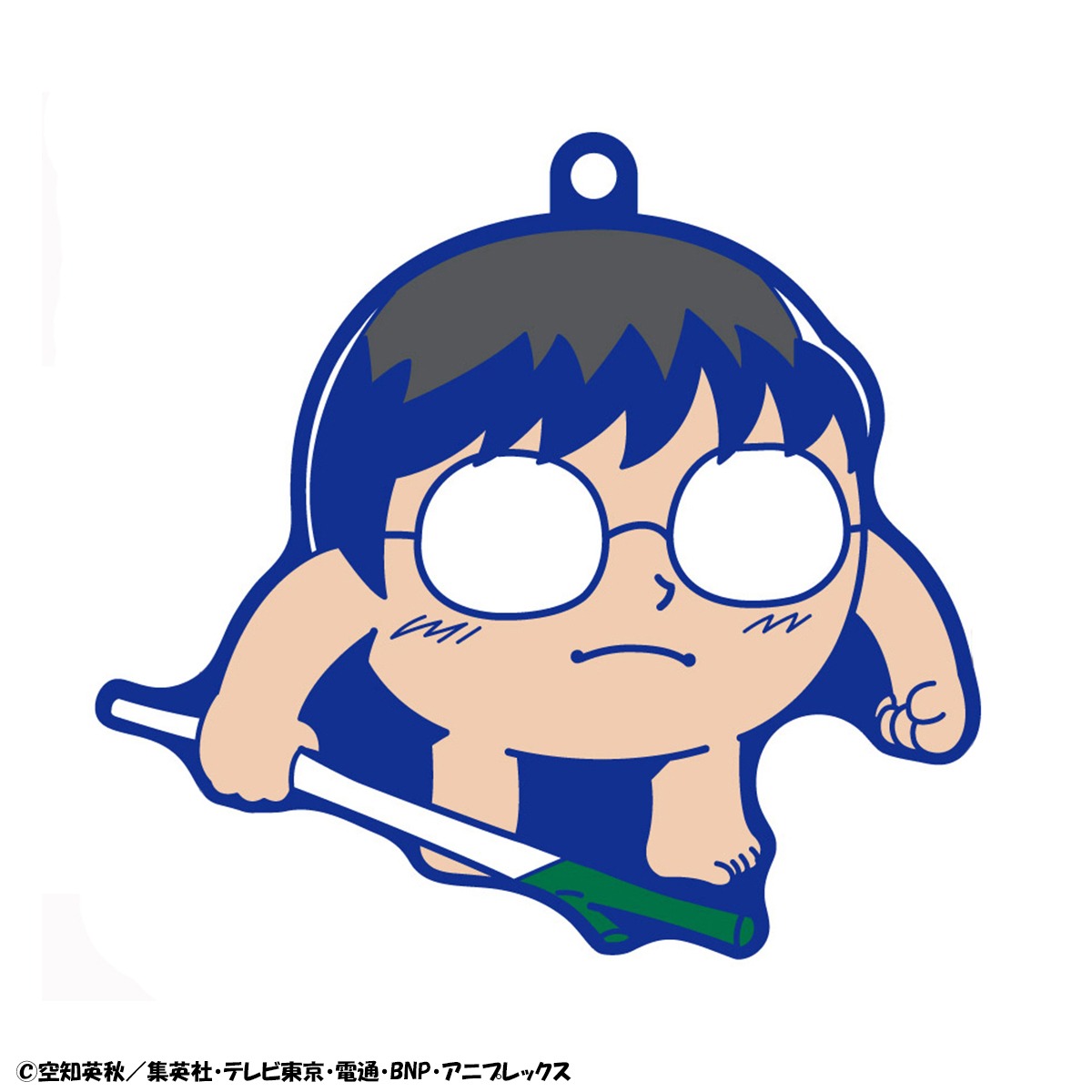 「銀魂×大川ぶくぶ 銀魂オシャンティラバーマスコット」のBOXセット購入特典の「ドデカ新八ラバーマスコット」。