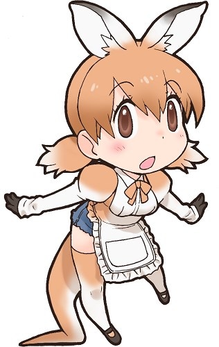パネルに使用されているアカカンガルーのイラスト。