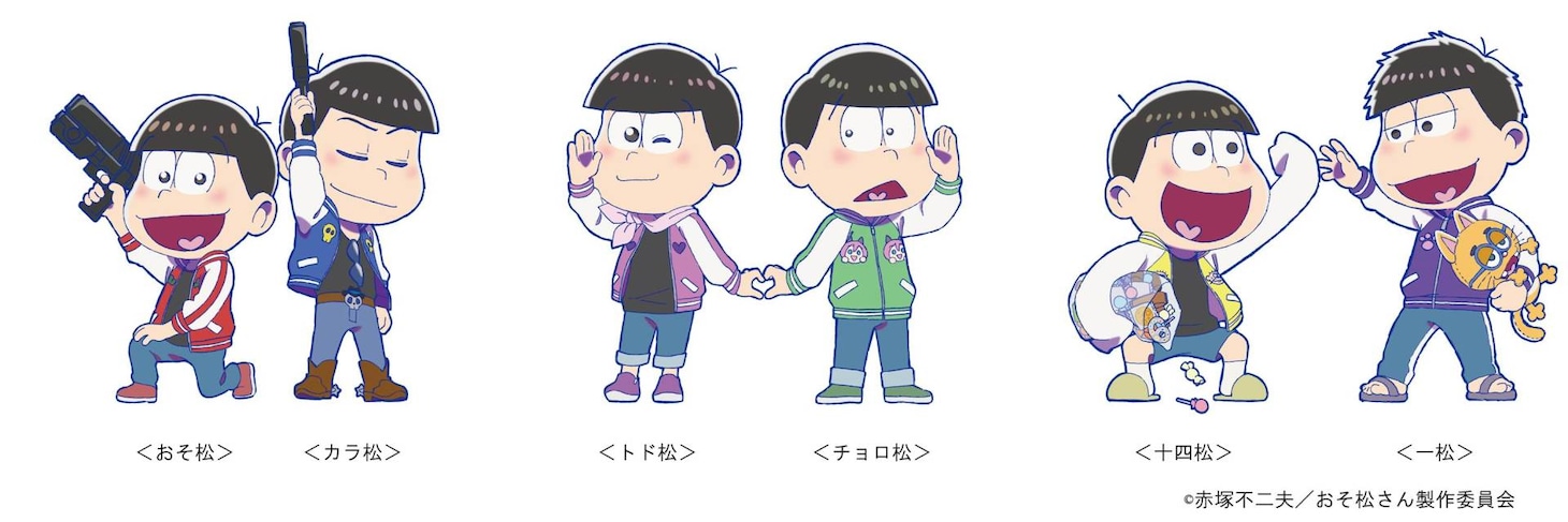 「おそ松さんキャラポップストア」描き下ろしイラスト。