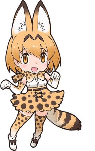 パネルに使用されているサーバルのイラスト。
