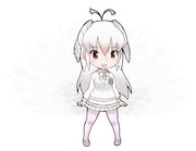 パネルに使用されているシロクジャクのイラスト。