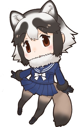 パネルに使用されているタヌキのイラスト。