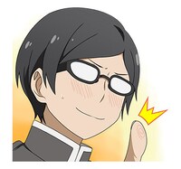 LINEスタンプ「はんだくん」より。