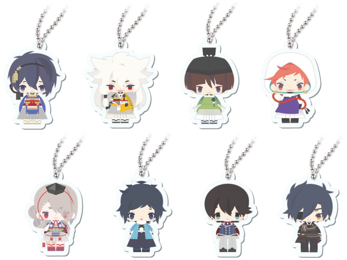 「こえだらいずA アクリルキーホルダーコレクション 刀剣乱舞‐ONLINE‐ vol.2」のアクリルキーホルダー。(c)2015-2017 DMM GAMES/Nitroplus (c)TOMY