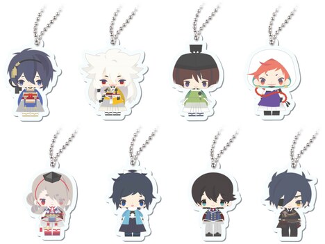 「こえだらいずA アクリルキーホルダーコレクション 刀剣乱舞‐ONLINE‐ vol.2」のアクリルキーホルダー。(c)2015-2017 DMM GAMES/Nitroplus (c)TOMY