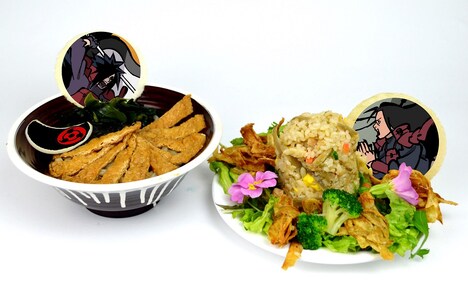 「＜マダラ＞口寄せ九尾のきつねうどん vs ＜柱間＞木遁木人・花樹界降臨五目ごはんプレート」