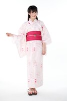 「木之本桜モデル浴衣」の着用例。