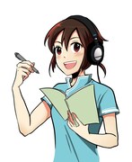 「教えて 劉老師！ 2カ国語声優の日常」のカラーカット。