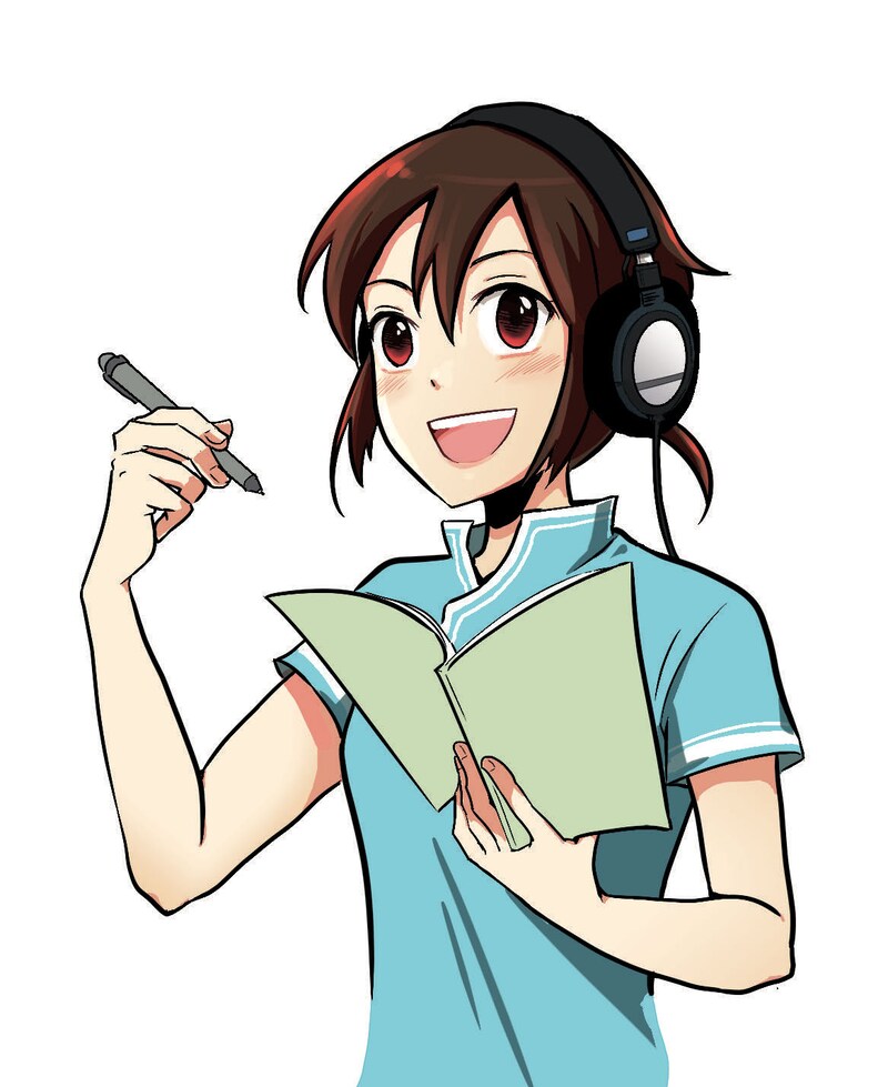 「教えて 劉老師！ 2カ国語声優の日常」のカラーカット。