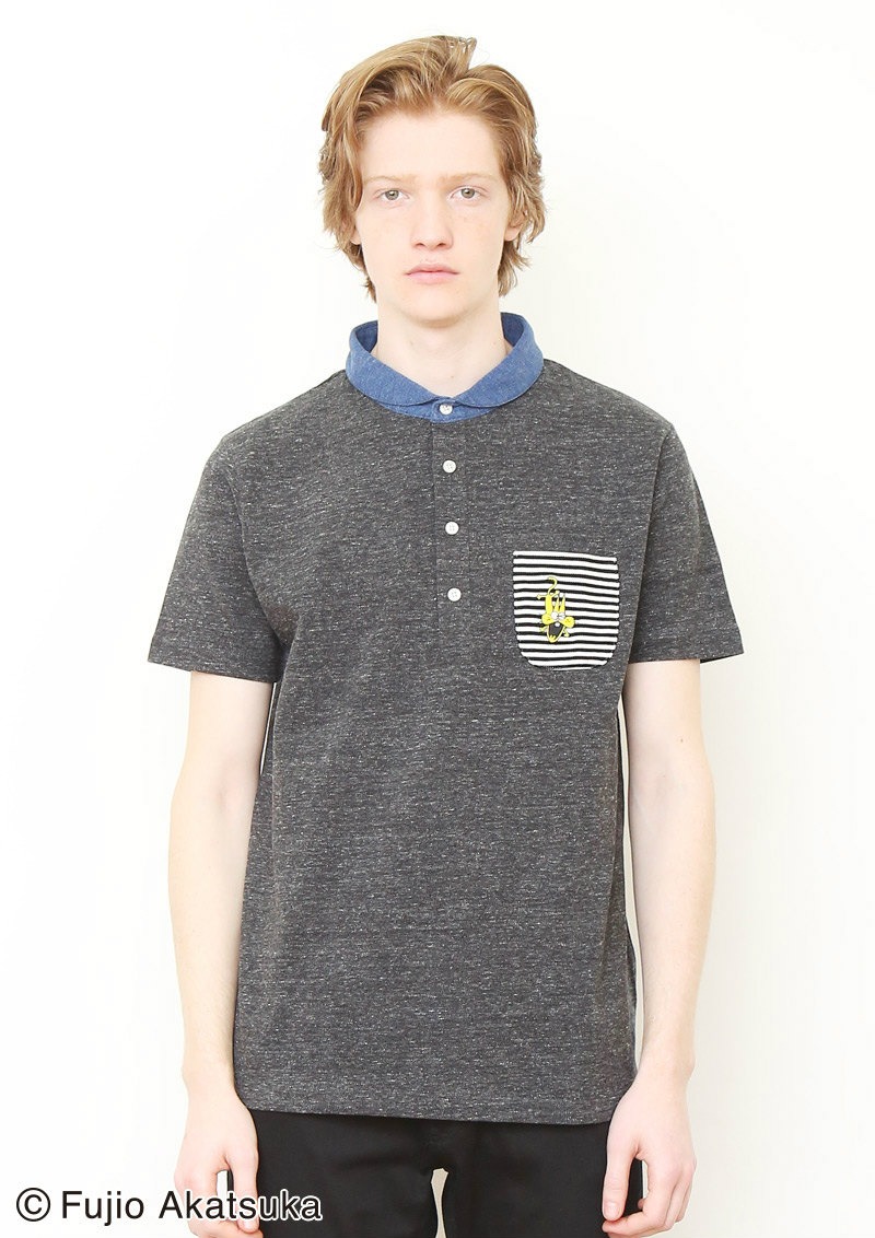 ポロシャツ「ニャロメ エンブロイダリー」着用画像