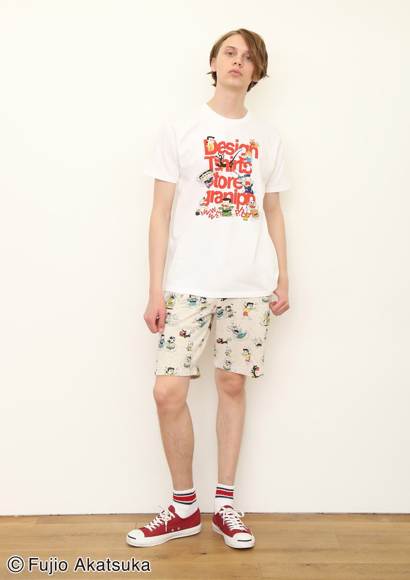 ショートパンツ「天才バカボン パターン」着用画像