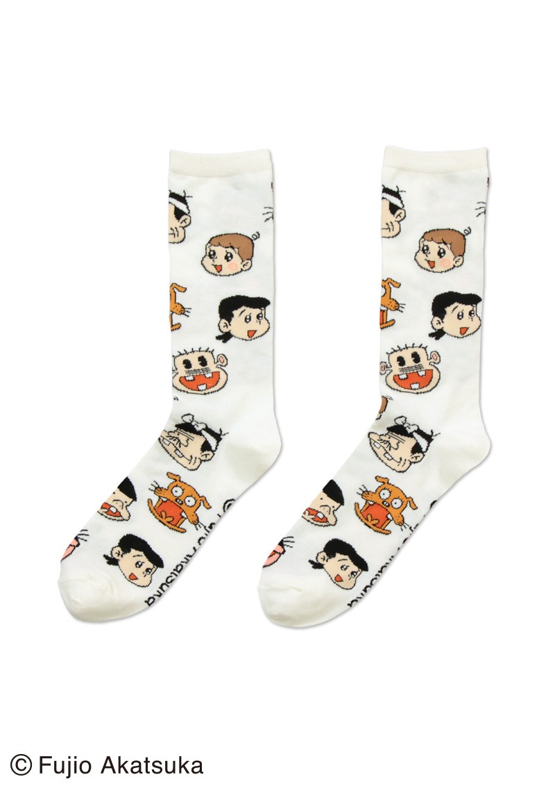 ロングソックス「天才バカボン フェイス」着用画像