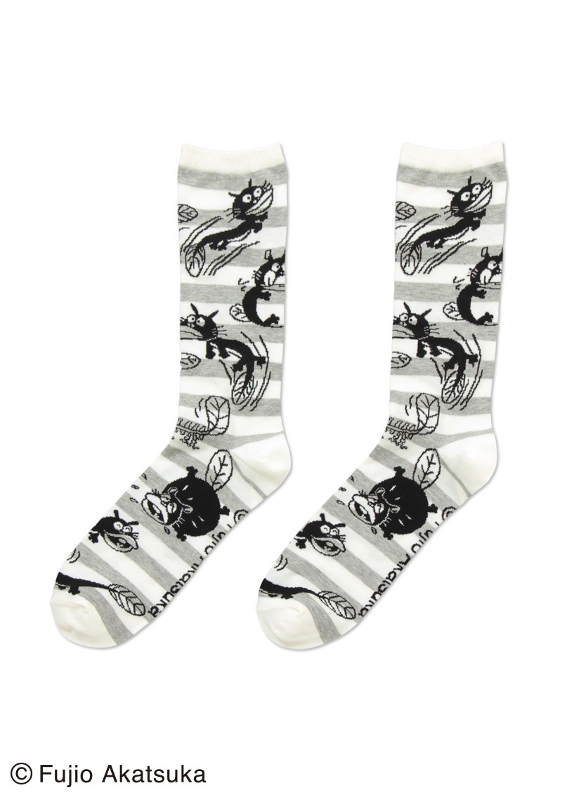 ロングソックス「ウナギイヌ パターン」着用画像