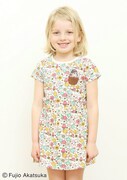 キッズワンピ「アッコちゃん フラワー」着用画像