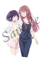 ノイタミナショップ用特典イラスト（花火＆早苗）。特典はB2タペストリー。