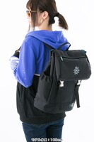 イメージリュックの着用例。