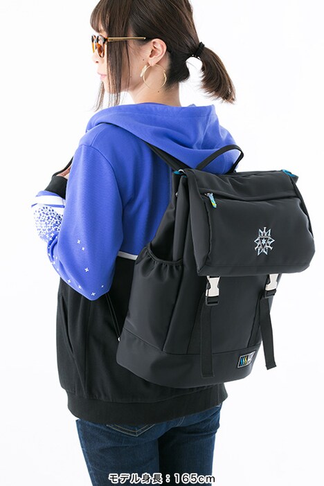 イメージリュックの着用例。