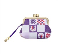 格子柄セットのがまぐち。